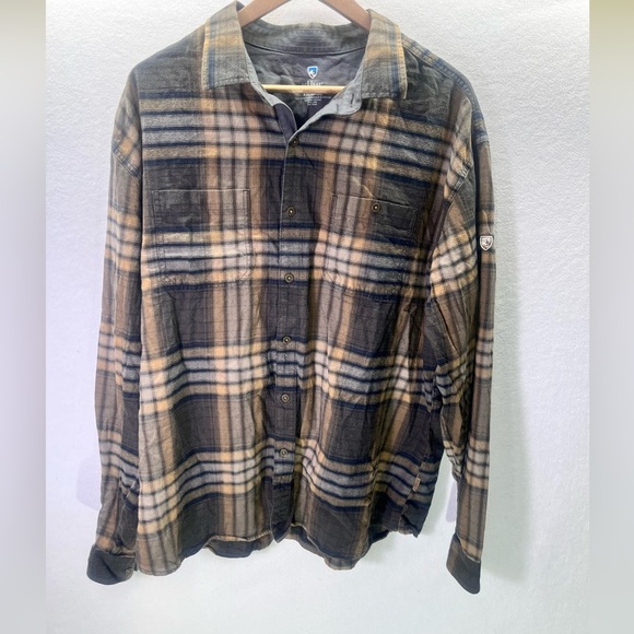 Kuhl Fugitive Flannel Plaid Shirt Mens XXL Big Stylish Outdoors Casual 2063 - Picture 1 of 9